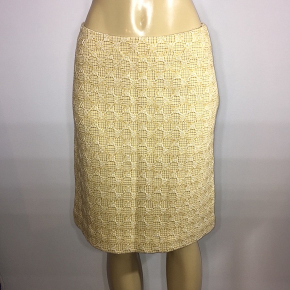Banana Republic Dresses & Skirts - NWOT Banana Republic Yellow Wool Blend Tweed Skirt